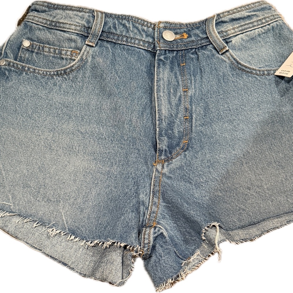 NWT Pilcro Anthropologie Classic High-Rise Denim Shorts - Light Blue